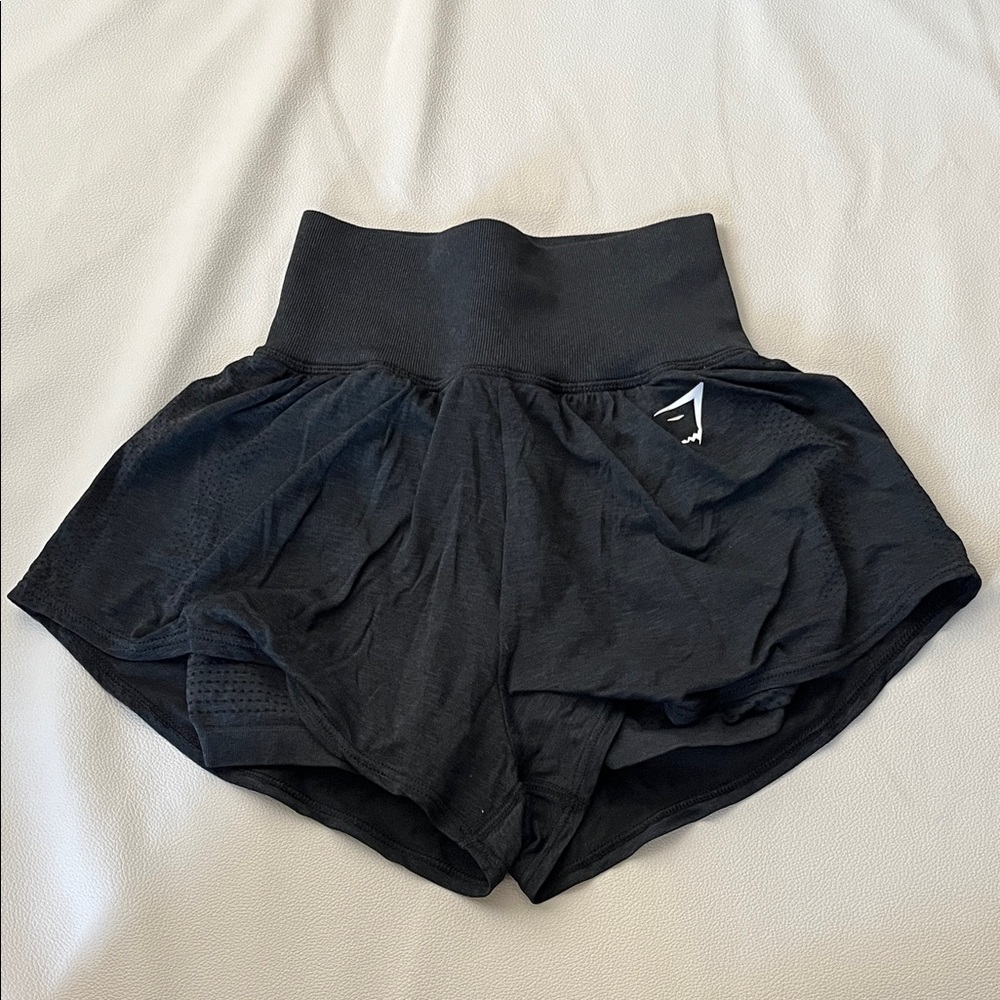 Gymshark Black Athletic Runner Shorts